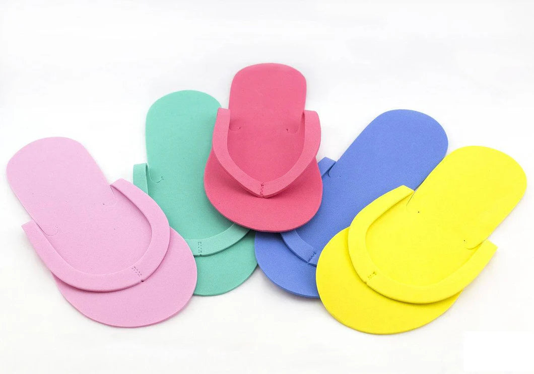 Disposable Pedicure Foam Slippers (24pcs)
