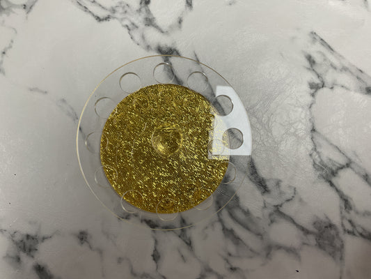 Nail Brush 12 Holes Nail Brush Holder Round Shape (Gold)