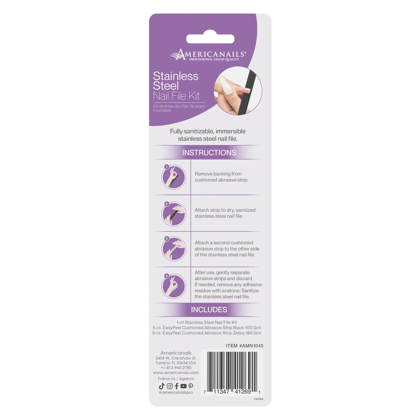 Americanails Stainless Steel Nail File Kit