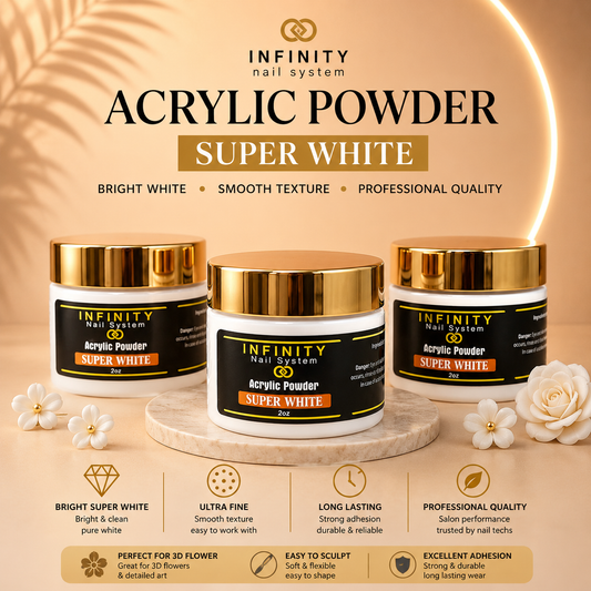 Infinity Acrylic Powder - Super White (2oz)