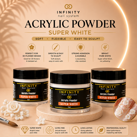 Infinity Acrylic Powder - Super White (1oz)
