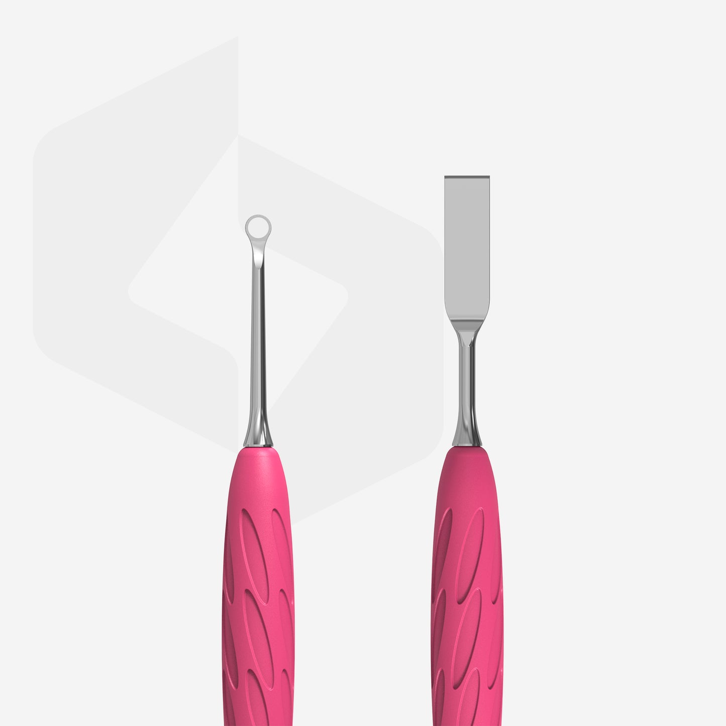Staleks Pro-Manicure pusher Gummy with silicone handle UNIQ 11 TYPE 1 (straight flat and loop pusher)
