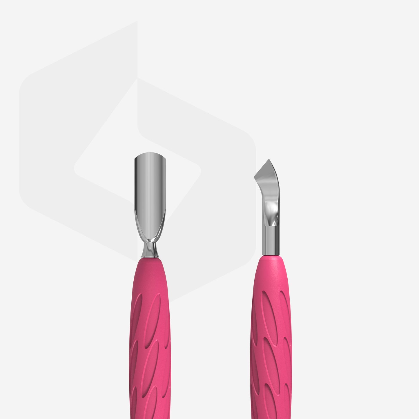 Staleks-Manicure Pusher Gummy With Silicone Handle UNIQ 10 TYPE 4.2 (Rounded Narrow Pusher And Bent Blade)