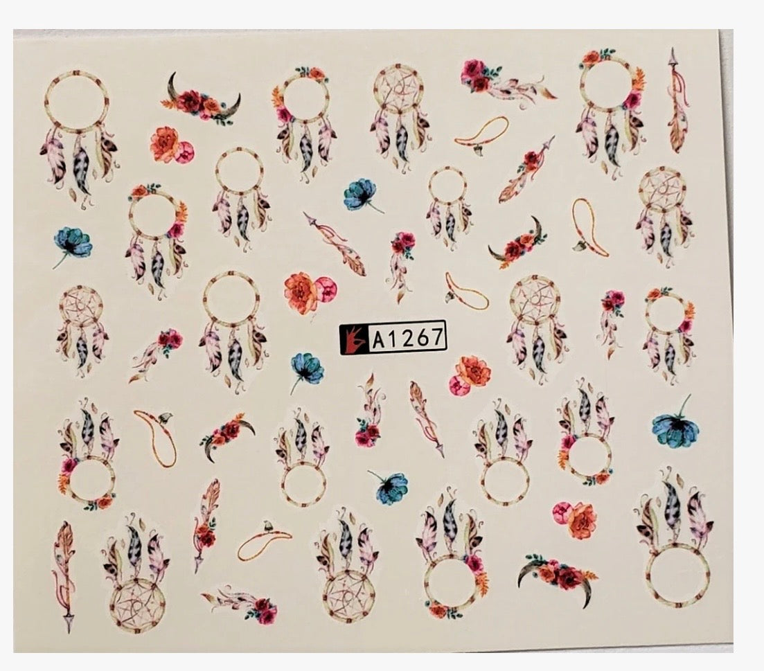 Dream Catcher Water Transfer Nail Decal (A-1267)