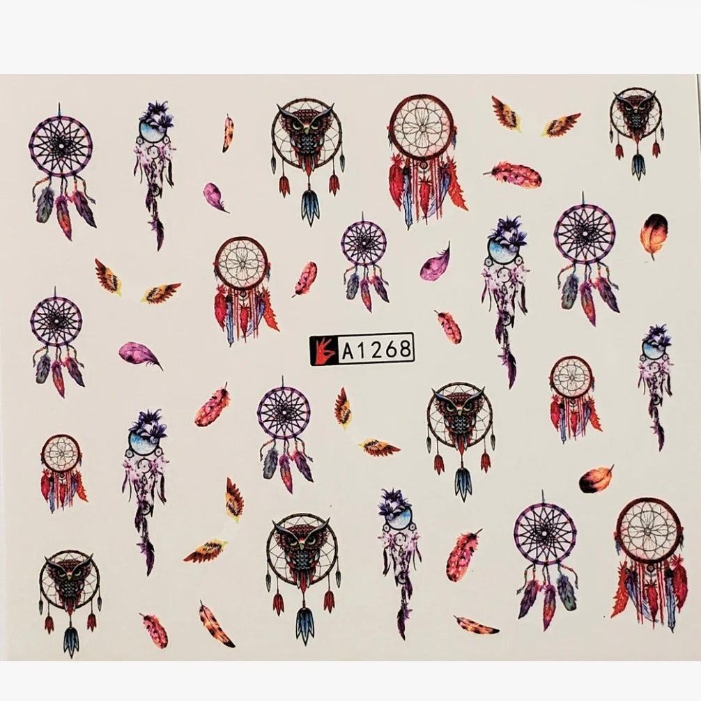 Dream Catcher Water Transfer Nail Decal-(A1268)