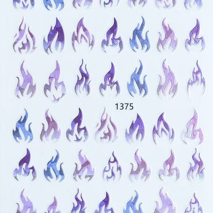 Nail Sticker-(1071)-Flames