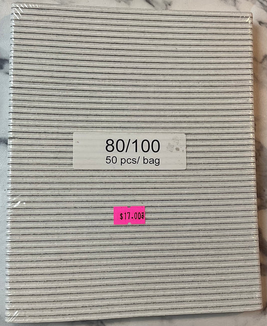 Small 80/100 Nail File Square (50pcs)
