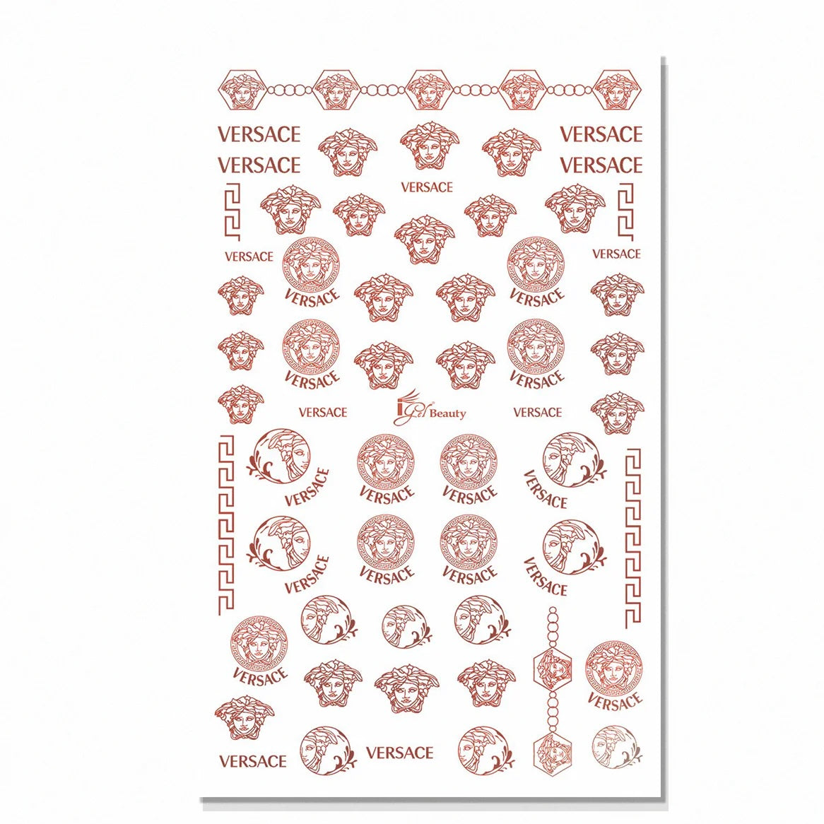 Versace Gold Nail Art Stickers (105)