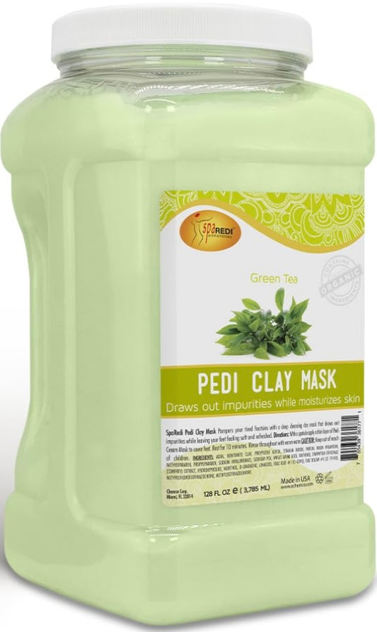Spa Redi Pedi Clay Mask - Green Tea 128 oz