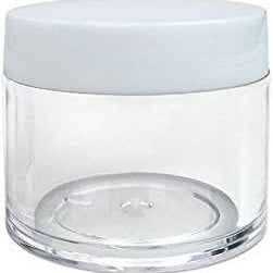 White Plastic Screw Cap Lid with Clear Base Empty Cosmetic Jars for Nail Powder Bottles Eye Shadow Container Lot Powder Storage Container