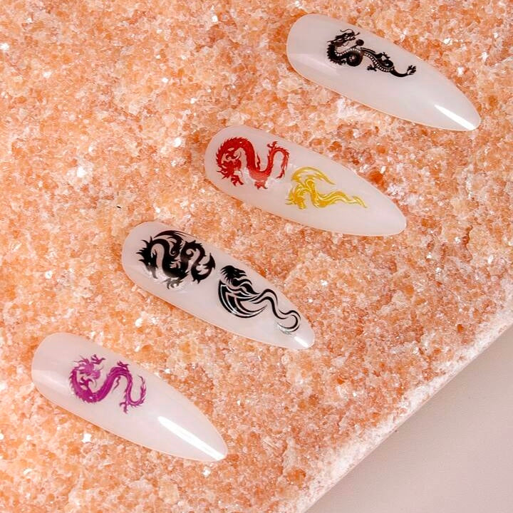 Dragon Pattern Nail Art Sticker (1 sheet)