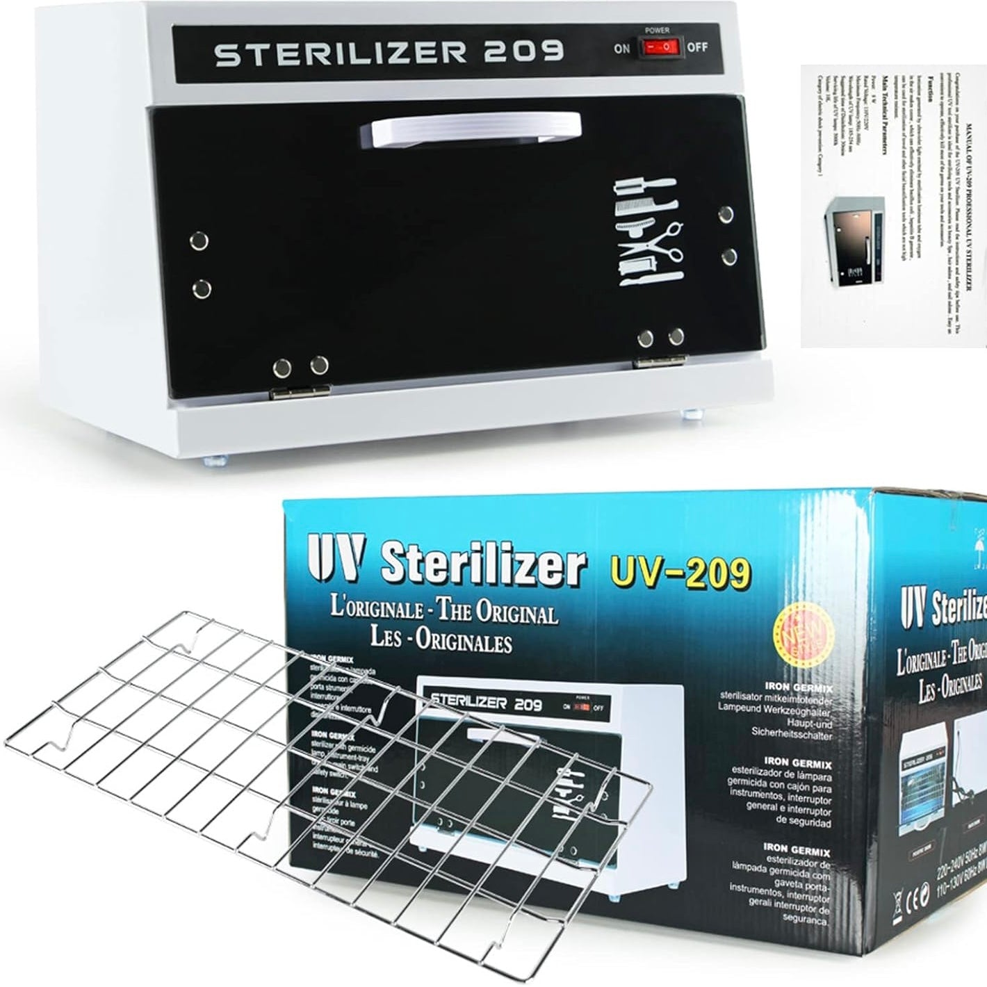 Large Capacity Cleaning Machine Cabinet Cleaning Towels Implements UV Cleaning Box for Nail Tool Metal Tool