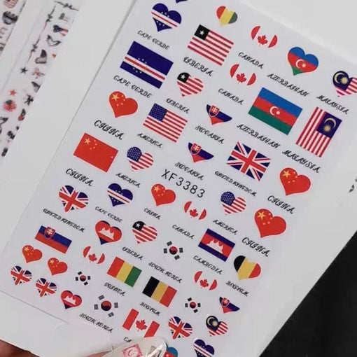 Flag Nail Sticker (XF-3383)