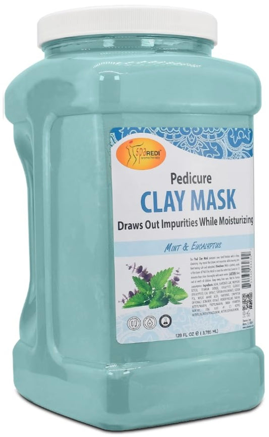 Spa Redi Pedi Clay Mask - Mint & Eucalyptus 128 oz
