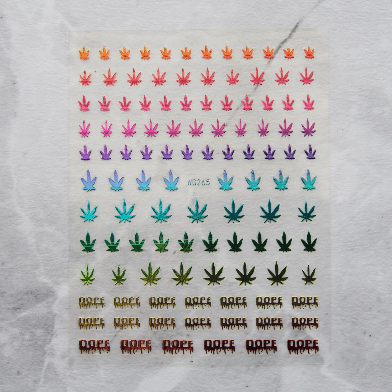 Pot Weed Marijuana Nail Sticker/ Cannabis Leaves DIY Tips Peel off sticker for nail art(126)