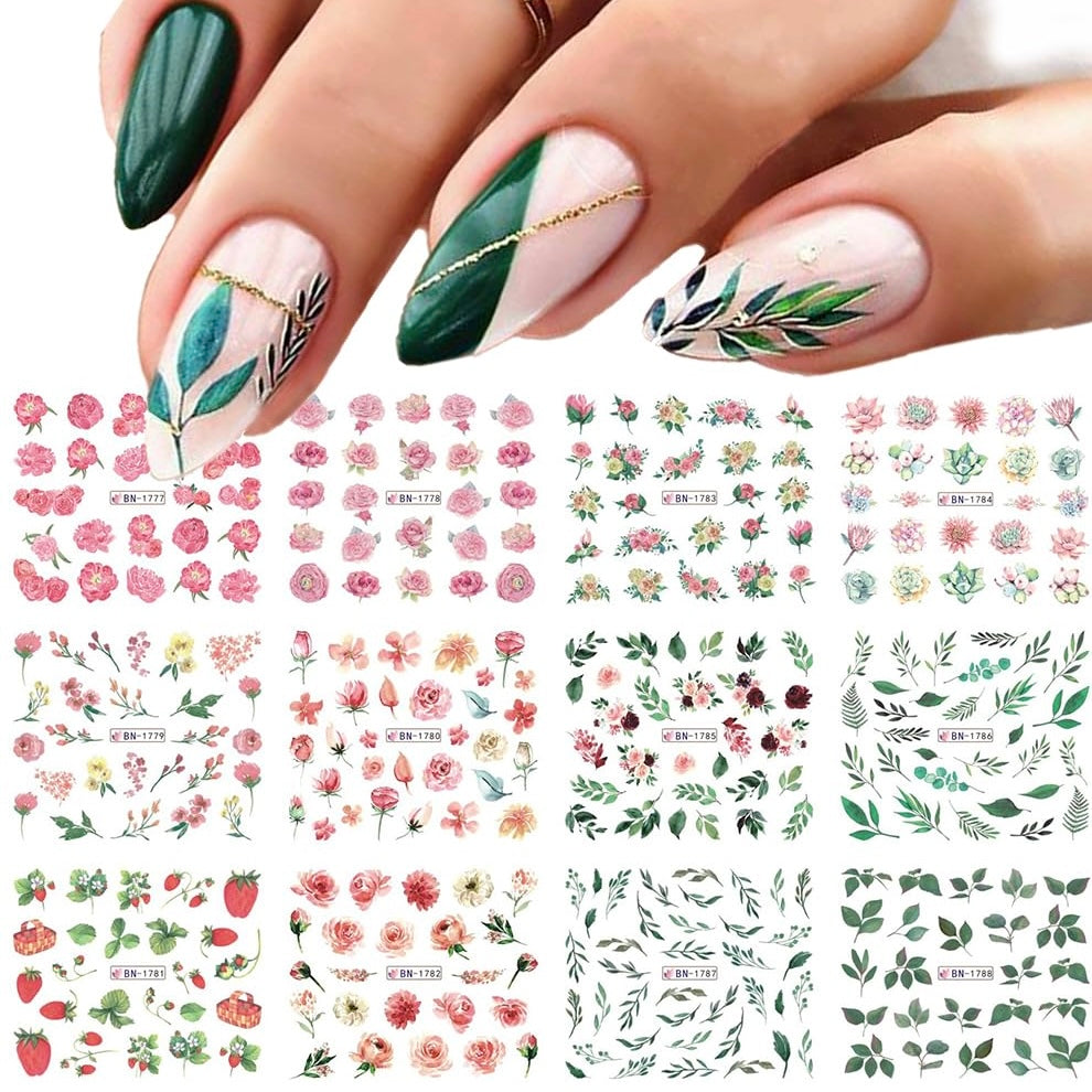 Nail Sticker, Practical Nail Decal Convenient Long Lasting for Natural Nail for Home for Nail Salon for Artificial Nail