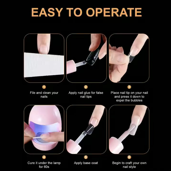 Nail Extensions- Long Coffin (JSL-101/600pcs)