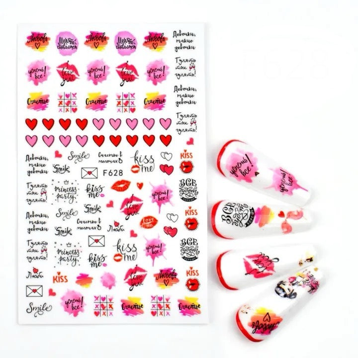 Nail Stickers love Self Adhesive Sexy Designs Slider Decals Nail Art Decorations (Z-D5296)