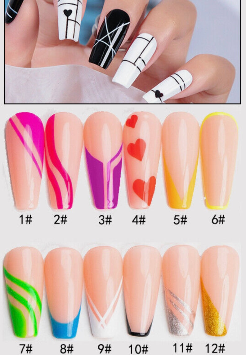 Nail Art Gel Nail Polish 12 Color Painting Gel Soak Off LED UV Gel Manicure