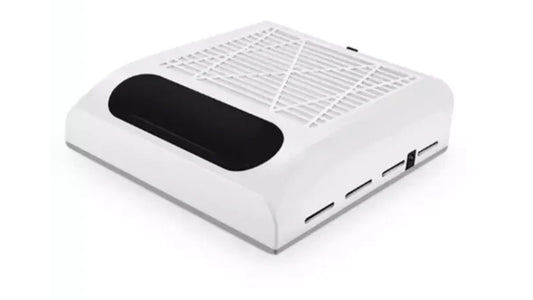 80W Strong Fan Nail Dust Collector Nail Dust Vacuum Cleaner Nail Polish Dust Suction Nail Art Salon Manicure Pedicure Machine (White)