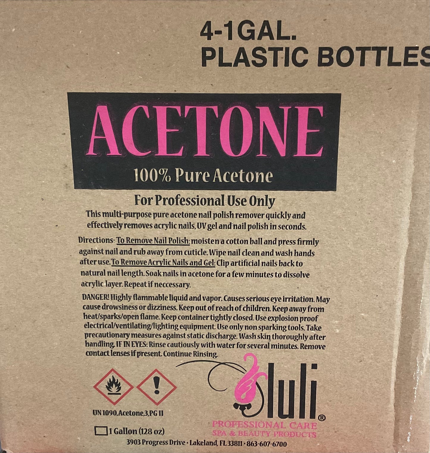 Box of Acetone (4 gallons)