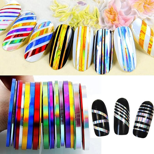 Thick Nail Art Striping Tape Lines Nail Tape Strips for Design DIY mix color Nails Striping Tape