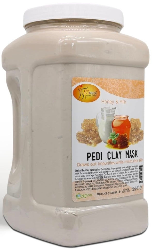 Spa Redi Pedi Clay Mask - Milk & Honey 128 oz