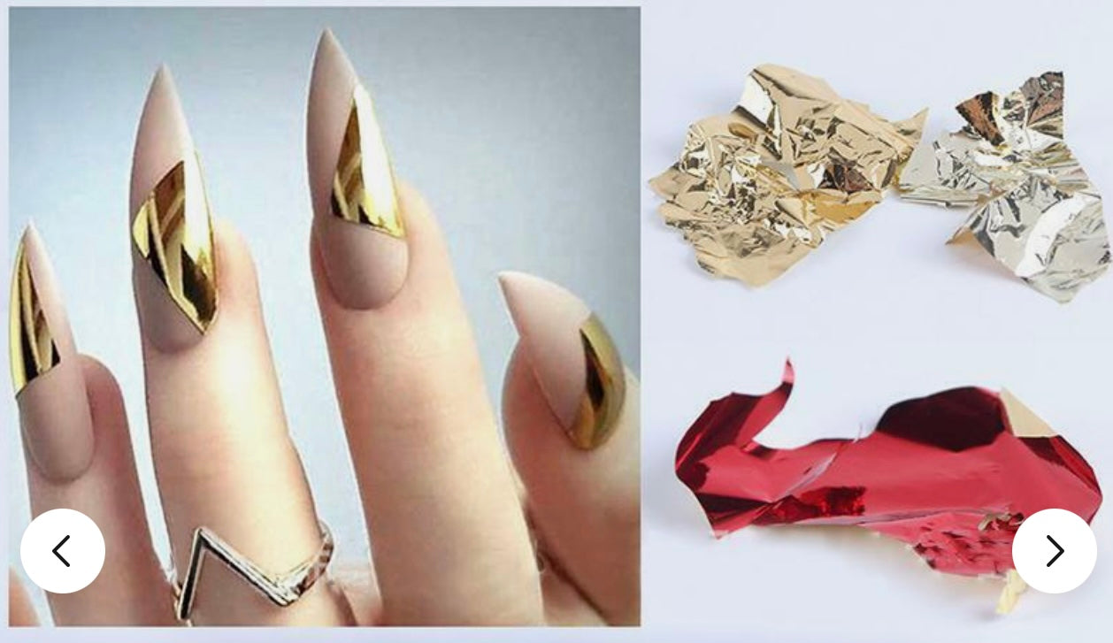 12 Grids Colorful, Nail Foil Manicure, Nail Art