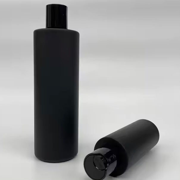 Black Plastic Bottle with Top 8oz