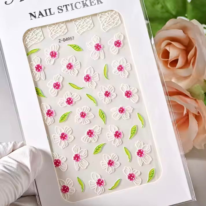 5D Self-Adhesive Nail Art Stickers - Heart Smiley (Z-D4957)