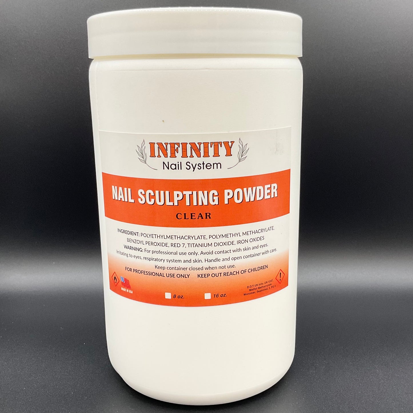 Infinity-Nail Sculpting Powder (Clear/16oz)