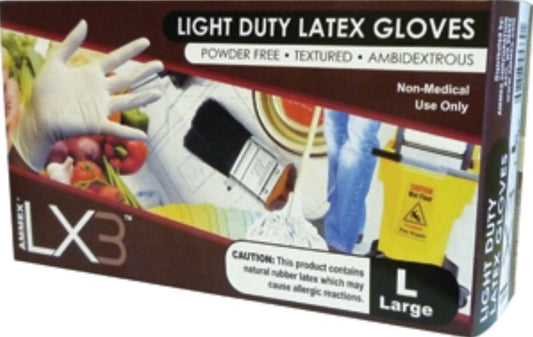 LATEX 6.3 Exam Disposable Powder Free Gloves, Medical Grade, Multi Purpose, Heavy Duty 100pcs (XS)