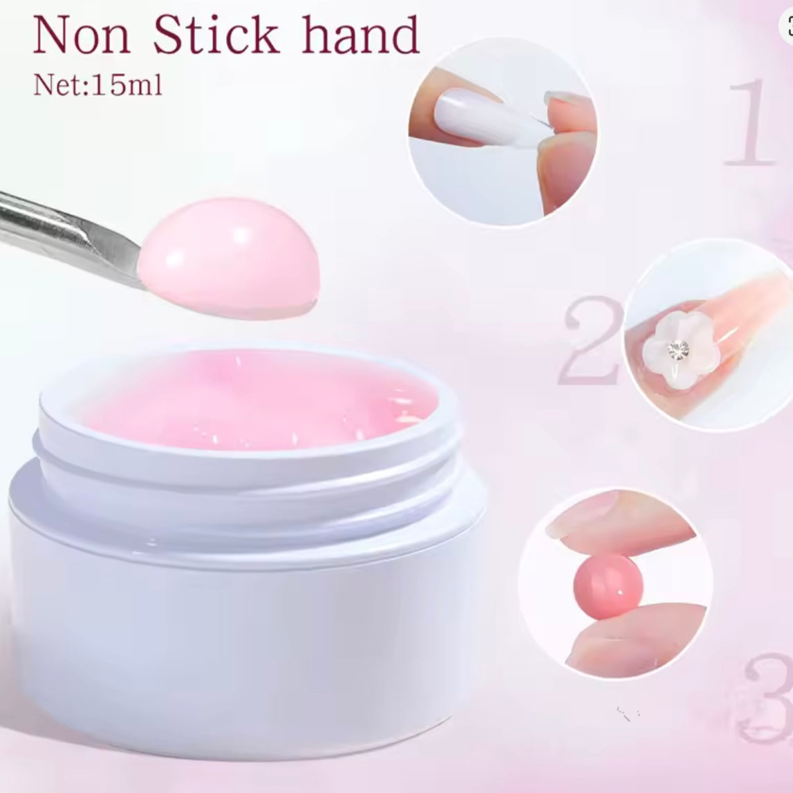 Rino-Nail Extension Gel Jelly/Buillding Gel/3D Gel (color-Milky White)2