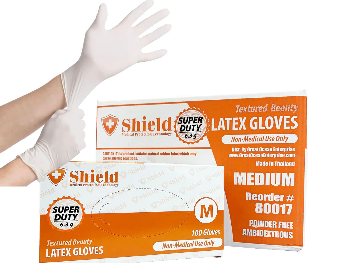 LATEX GLOVES (POWDER-FREE)(M)100pcs
