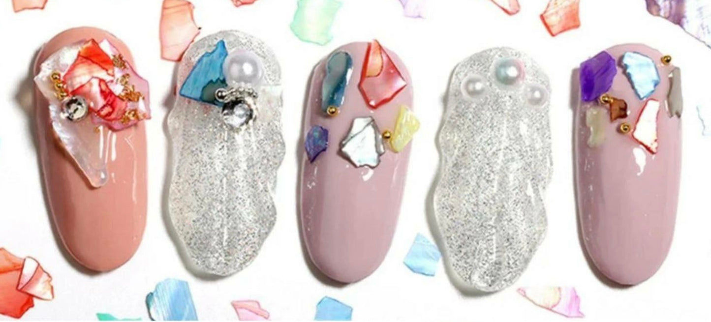 Shells mix color nail-art
