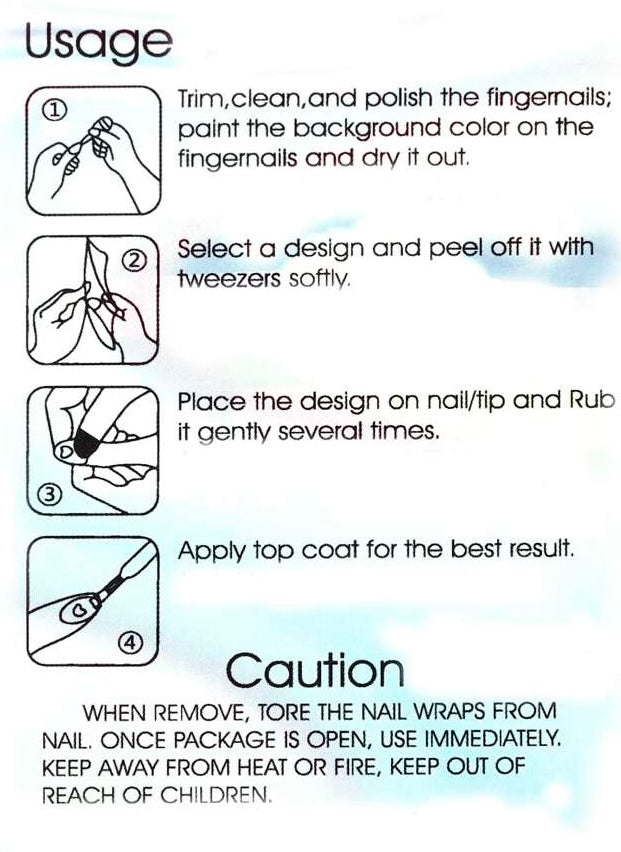 Dragon Pattern Nail Art Sticker (1 sheet)