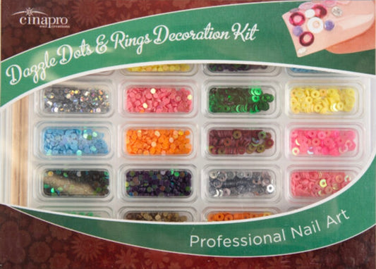 CINA Nail Art Dazzle Dots and Rings Kit