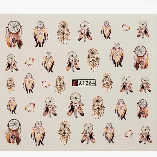 Dream Catcher Water Transfer Nail Decal-(A1264) (1pcs)