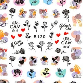 Flowers Nail Art Stickers (B-120)