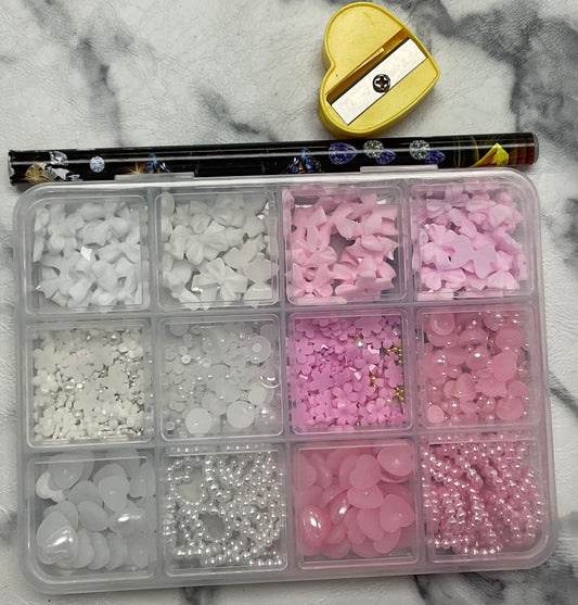 Rhinestone with wax pencil and sharpener