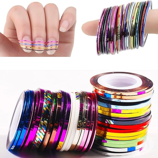 Thick Nail Art Striping Tape Lines Nail Tape Strips for Design DIY mix color Nails Striping Tape