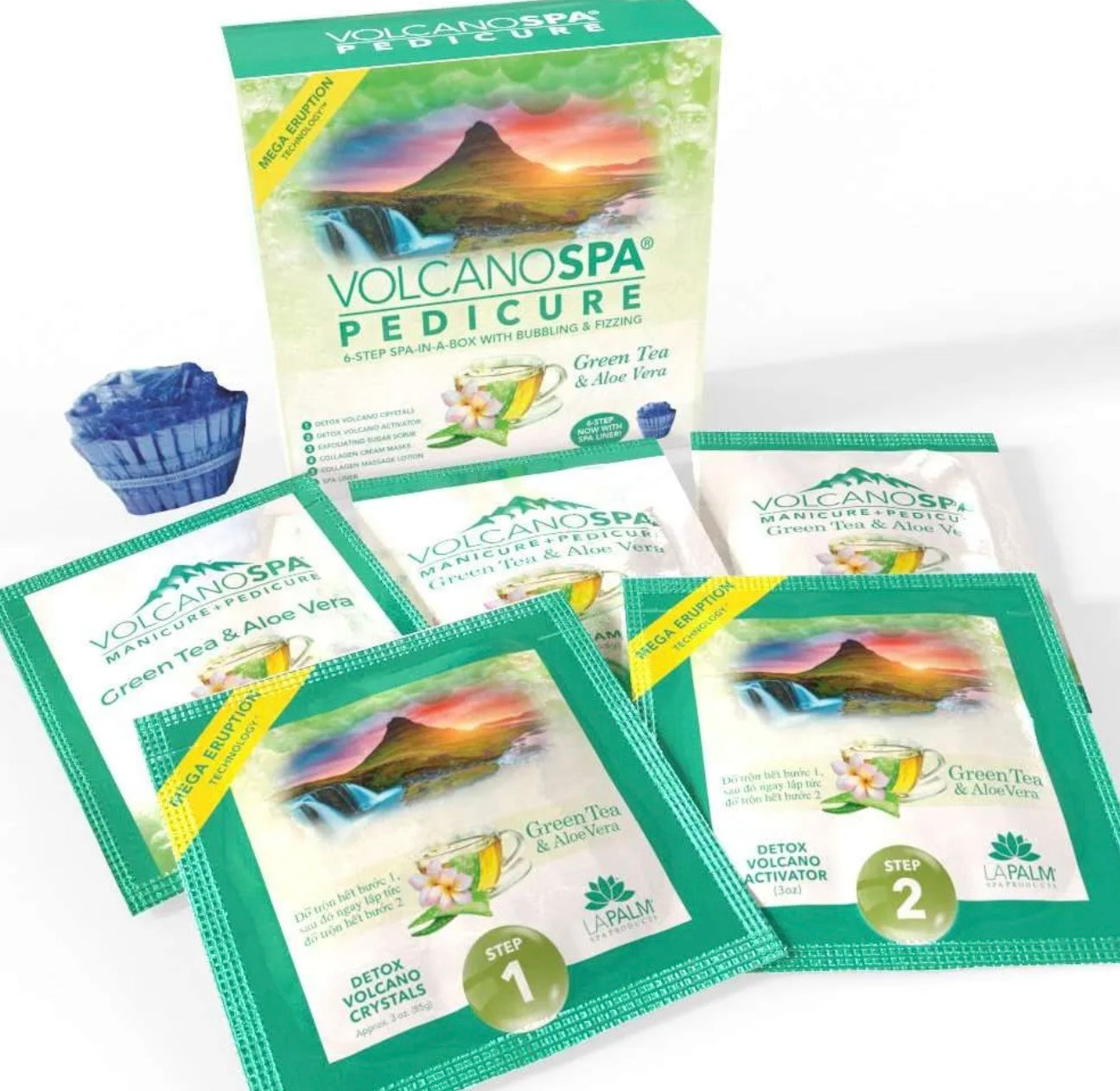 VolcanoSpa-Green Tea and Aloe Vera - 6 Step with Liner