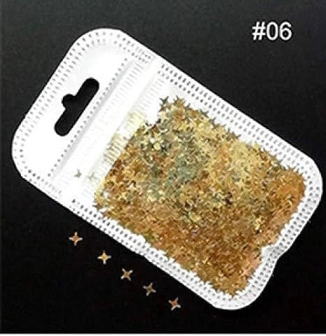Coloured Bling Nail Supplies Decorations,Cross Star Flakes Nail Glitter Sequins Paillette Manicure 3D Art Tips Slices Nail Art Accessories