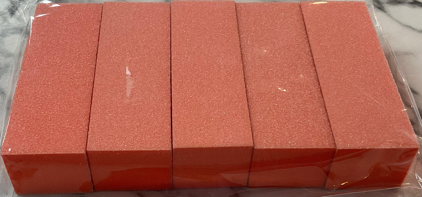 3 Way Nail Buffer 5 pcs (All Orange)