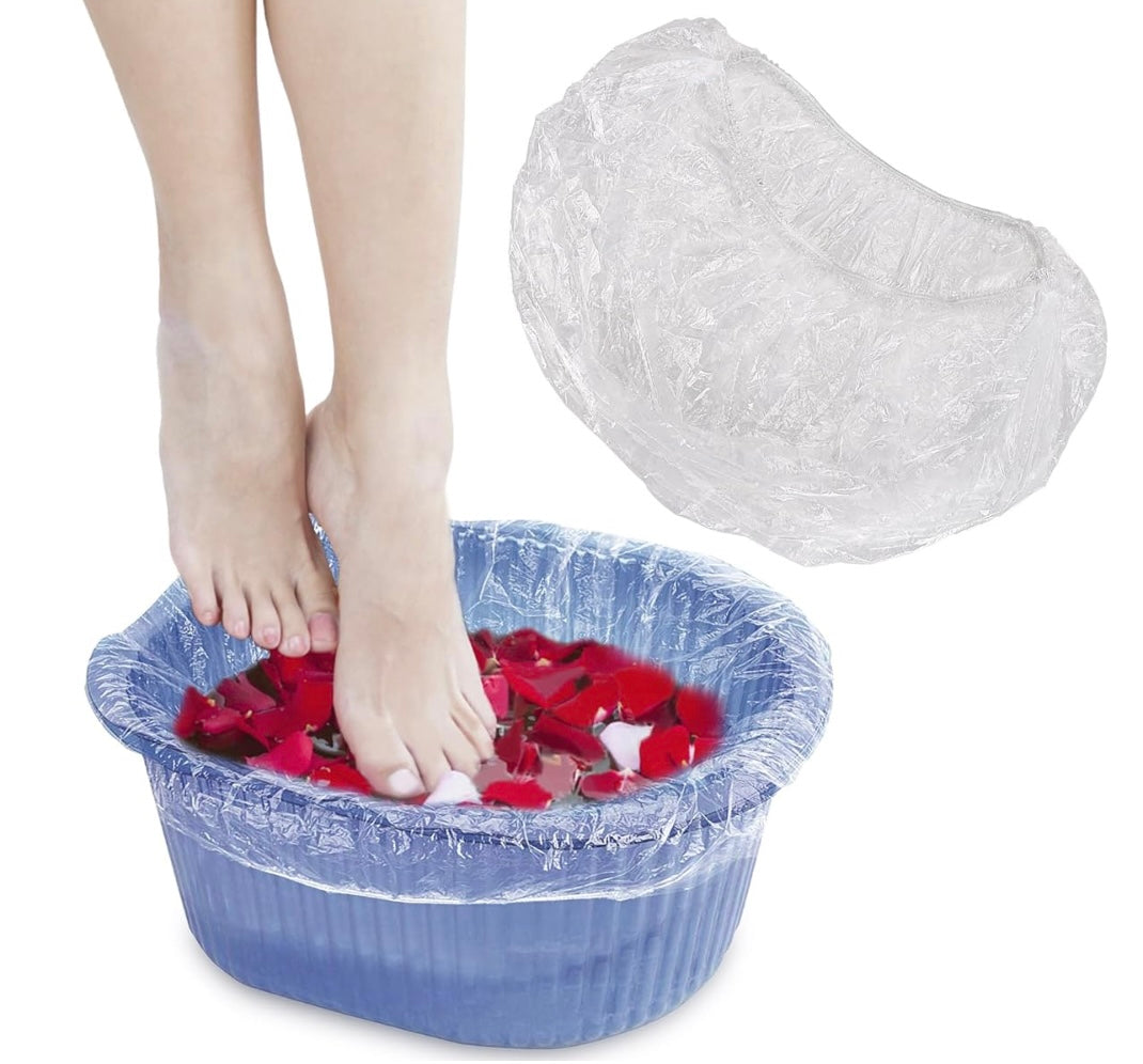 Disposable Pedicure Liners, Plastic Pedicure Bowl Liners, Disposable Foot Tub liners Clear Bath Liners for Foot Pedicure Spa, Beauty Salon,Home Use 36pcs