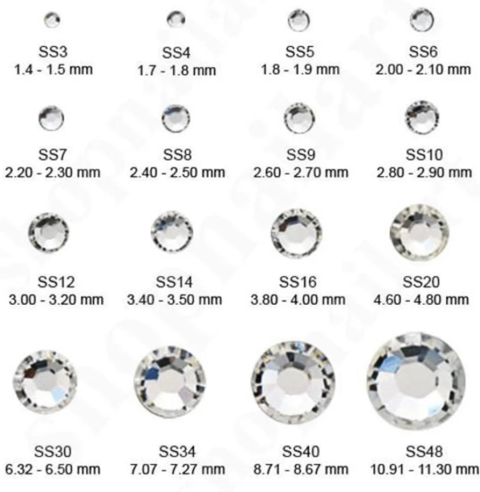 Premium Rhinestone (size 10-16)
