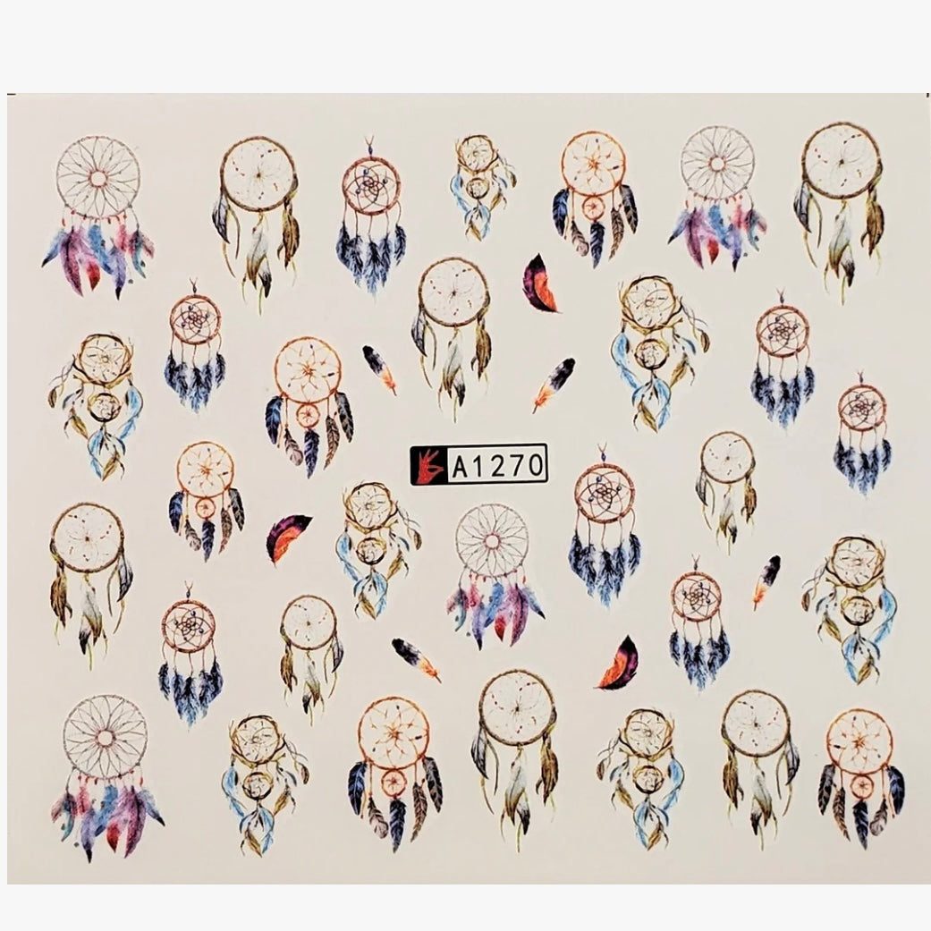 Dream Catcher Water Transfer Nail Decal-(A1270)