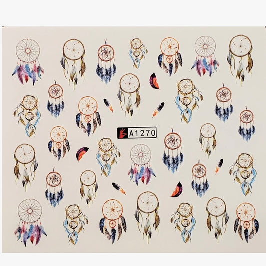 Dream Catcher Water Transfer Nail Decal-(A1270) (1pcs)