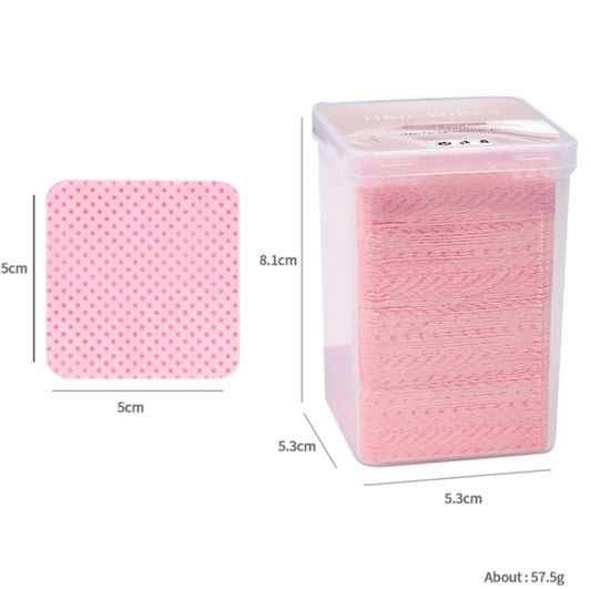 Cotton Pads (200pcs) Square Lint Free Nail Wipes Love Butterfly Nail Polish Eyelash Glue Remover Paper Cleaning Wipes