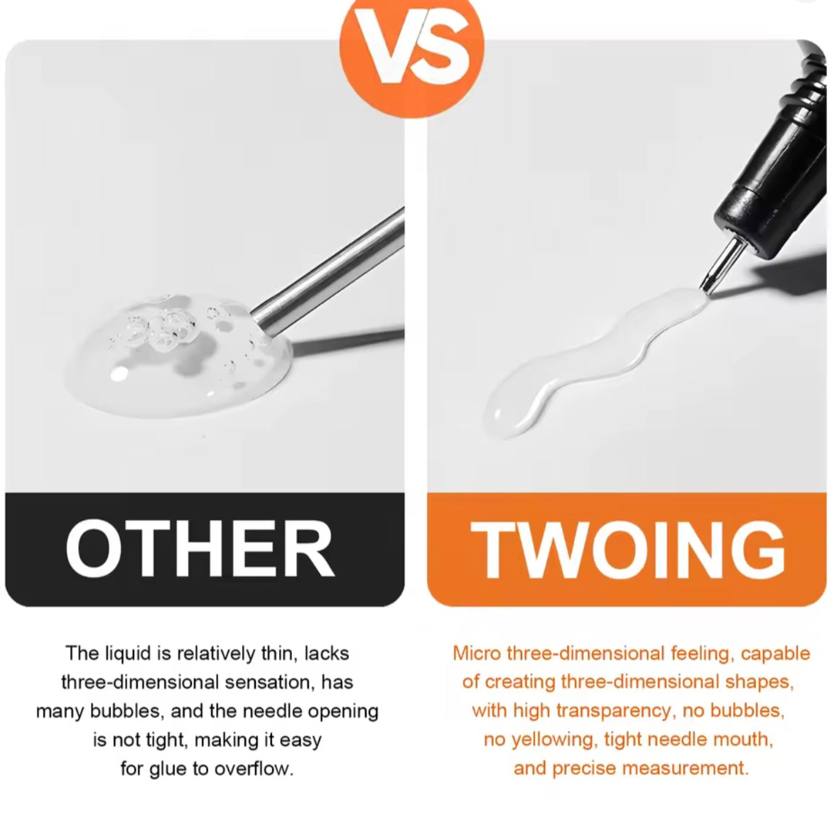 TWOING 15ml Nail Rhinestone Glue Gel Nail Glue for Nail Charm 3D Nails Bling Gel for Decoration Nails Gems Nail supplies